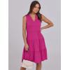 imageANRABESS Womens Mini Dresses Sleeveless V Neck Tiered Swing Going Out Beach Vacation Sundress 2025 Summer Casual OutfitsHot Pink