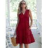 imageANRABESS Womens Mini Dresses Sleeveless V Neck Tiered Swing Going Out Beach Vacation Sundress 2025 Summer Casual OutfitsWine Red