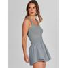 imageANRABESS Womens Mini Tennis Dresses Skort Summer Sleeveless One Piece Workout Romper Dress with Shorts Athletic 2025 OutfitGrey
