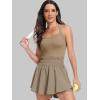 imageANRABESS Womens Mini Tennis Dresses Skort Summer Sleeveless One Piece Workout Romper Dress with Shorts Athletic 2025 OutfitKhaki