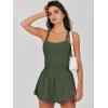 imageANRABESS Womens Mini Tennis Dresses Skort Summer Sleeveless One Piece Workout Romper Dress with Shorts Athletic 2025 OutfitOlive
