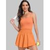 imageANRABESS Womens Mini Tennis Dresses Skort Summer Sleeveless One Piece Workout Romper Dress with Shorts Athletic 2025 OutfitOrange