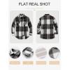 imageANRABESS Womens Sherpa Fleece Lined Flannel Plaid Shirt Jackets Fuzzy Warm Button Down Shacket with Pockets 2025 Fall OutfitsBlack Brown Plaid