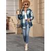imageANRABESS Womens Sherpa Fleece Lined Flannel Plaid Shirt Jackets Fuzzy Warm Button Down Shacket with Pockets 2025 Fall OutfitsDark Blue Plaid