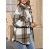imageANRABESS Womens Sherpa Fleece Lined Flannel Plaid Shirt Jackets Fuzzy Warm Button Down Shacket with Pockets 2025 Fall OutfitsLight Brown Plaid