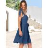 imageANRABESS Womens Sleeveless Tie Strap Mini Dress Summer Square Neck Smocked A Line Swing Elegant Cute Cocktail Short DressesNavy Blue