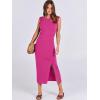 imageANRABESS Womens Slim Fit Tank Dresses Sexy Button Slit Bodycon Business Work Sundresses 2025 Summer Trendy Club Midi DressHot Pink