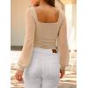 imageANRABESS Womens Square Neck Mesh Long Sleeve Tops Double Lined Dressy Business Casual Blouses Shirts 2025 Fall OutfitsApricot