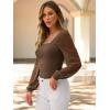 imageANRABESS Womens Square Neck Mesh Long Sleeve Tops Double Lined Dressy Business Casual Blouses Shirts 2025 Fall OutfitsMocha