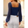 imageANRABESS Womens Square Neck Mesh Long Sleeve Tops Double Lined Dressy Business Casual Blouses Shirts 2025 Fall OutfitsNavy Blue
