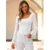 imageANRABESS Womens Square Neck Mesh Long Sleeve Tops Double Lined Dressy Business Casual Blouses Shirts 2025 Fall OutfitsWhite