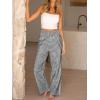 imageANRABESS Womens Striped Gingham Palazzo Pants Wide Leg High Waisted Lounge Pajama Pants Cute Casual Trousers with PocketsBlack White Plaid