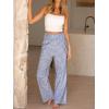 imageANRABESS Womens Striped Gingham Palazzo Pants Wide Leg High Waisted Lounge Pajama Pants Cute Casual Trousers with PocketsBlue White Plaid