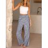 imageANRABESS Womens Striped Gingham Palazzo Pants Wide Leg High Waisted Lounge Pajama Pants Cute Casual Trousers with PocketsNavy Blue White Plaid