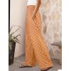 imageANRABESS Womens Striped Gingham Palazzo Pants Wide Leg High Waisted Lounge Pajama Pants Cute Casual Trousers with PocketsOrange White Plaid