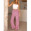 imageANRABESS Womens Striped Gingham Palazzo Pants Wide Leg High Waisted Lounge Pajama Pants Cute Casual Trousers with PocketsRed White Plaid