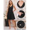 imageANRABESS Womens Summer Beach Vacation Dresses V Neck Sleeveless Casual Button Down A Line Swing Mini Sundresses with PocketsBlack