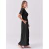 imageANRABESS Womens Summer Casual Dress Short Sleeve Crewneck Pleated Waisted Swing Flowy 2025 A Line Beach Maxi Long DressesBlack