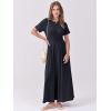 imageANRABESS Womens Summer Casual Dress Short Sleeve Crewneck Pleated Waisted Swing Flowy 2025 A Line Beach Maxi Long DressesNavy Blue