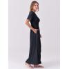 imageANRABESS Womens Summer Casual Dress Short Sleeve Crewneck Pleated Waisted Swing Flowy 2025 A Line Beach Maxi Long DressesNavy Blue