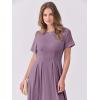 imageANRABESS Womens Summer Casual Dress Short Sleeve Crewneck Pleated Waisted Swing Flowy 2025 A Line Beach Maxi Long DressesPurple