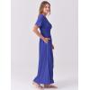 imageANRABESS Womens Summer Casual Dress Short Sleeve Crewneck Pleated Waisted Swing Flowy 2025 A Line Beach Maxi Long DressesRoyal Blue