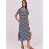 imageANRABESS Womens Summer Casual Midi Dress Short Sleeve Crewneck T Shirt Long Dresses Split Stripe Beach Vacation Travel OutfitBlue White Stripe