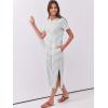 imageANRABESS Womens Summer Casual Midi Dress Short Sleeve Crewneck T Shirt Long Dresses Split Stripe Beach Vacation Travel OutfitGrey White Stripe