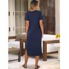 imageANRABESS Womens Summer Casual Midi Dress Short Sleeve Crewneck T Shirt Long Dresses Split Stripe Beach Vacation Travel OutfitNavy Blue