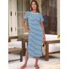 imageANRABESS Womens Summer Casual Midi Dress Short Sleeve Crewneck T Shirt Long Dresses Split Stripe Beach Vacation Travel OutfitSky White Stripe