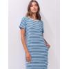 imageANRABESS Womens Summer Casual Midi Dress Short Sleeve Crewneck T Shirt Long Dresses Split Stripe Beach Vacation Travel OutfitSky White Stripe