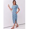 imageANRABESS Womens Summer Casual Midi Dress Short Sleeve Crewneck T Shirt Long Dresses Split Stripe Beach Vacation Travel OutfitSky White Stripe
