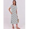imageANRABESS Womens Summer Casual Midi Dress Short Sleeve Crewneck T Shirt Long Dresses Split Stripe Beach Vacation Travel OutfitWhite Black Stripe