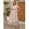 imageANRABESS Womens Summer Floral Maxi Dress Casual V Neck Short Sleeve Chiffon Boho Flowy Beach 2025 Wedding Guest Long DressesApricot Flor