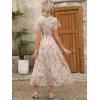 imageANRABESS Womens Summer Floral Maxi Dress Casual V Neck Short Sleeve Chiffon Boho Flowy Beach 2025 Wedding Guest Long DressesApricot Flor