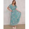imageANRABESS Womens Summer Floral Maxi Dress Casual V Neck Short Sleeve Chiffon Boho Flowy Beach 2025 Wedding Guest Long DressesCadetblue Flor