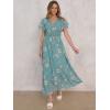 imageANRABESS Womens Summer Floral Maxi Dress Casual V Neck Short Sleeve Chiffon Boho Flowy Beach 2025 Wedding Guest Long DressesCadetblue Flor