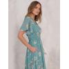 imageANRABESS Womens Summer Floral Maxi Dress Casual V Neck Short Sleeve Chiffon Boho Flowy Beach 2025 Wedding Guest Long DressesCadetblue Flor