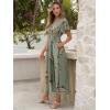 imageANRABESS Womens Summer Floral Maxi Dress Casual V Neck Short Sleeve Chiffon Boho Flowy Beach 2025 Wedding Guest Long DressesFloral Green