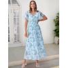 imageANRABESS Womens Summer Floral Maxi Dress Casual V Neck Short Sleeve Chiffon Boho Flowy Beach 2025 Wedding Guest Long DressesGreen Leaf Print