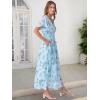 imageANRABESS Womens Summer Floral Maxi Dress Casual V Neck Short Sleeve Chiffon Boho Flowy Beach 2025 Wedding Guest Long DressesGreen Leaf Print