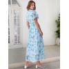 imageANRABESS Womens Summer Floral Maxi Dress Casual V Neck Short Sleeve Chiffon Boho Flowy Beach 2025 Wedding Guest Long DressesGreen Leaf Print