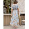 imageANRABESS Womens Summer Floral Maxi Dress Casual V Neck Short Sleeve Chiffon Boho Flowy Beach 2025 Wedding Guest Long DressesOrange Floral Print