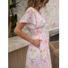 imageANRABESS Womens Summer Floral Maxi Dress Casual V Neck Short Sleeve Chiffon Boho Flowy Beach 2025 Wedding Guest Long DressesPink Flor