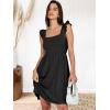 imageANRABESS Womens Summer Short Dress 2025 Square Neck Sleeveless A Line Ruffled Wedding Casual Cute Teen Beach Mini SundressBlack