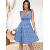 imageANRABESS Womens Summer Short Dress 2025 Square Neck Sleeveless A Line Ruffled Wedding Casual Cute Teen Beach Mini SundressBlue Floral 02