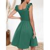 imageANRABESS Womens Summer Short Dress 2025 Square Neck Sleeveless A Line Ruffled Wedding Casual Cute Teen Beach Mini SundressGreen