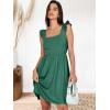 imageANRABESS Womens Summer Short Dress 2025 Square Neck Sleeveless A Line Ruffled Wedding Casual Cute Teen Beach Mini SundressGreen