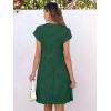 imageANRABESS Womens Summer V Neck Cap Sleeve Tunic Short Dress 2025 Casual Fit Textured Aline Beach Vacation SundressGreen