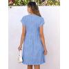 imageANRABESS Womens Summer V Neck Cap Sleeve Tunic Short Dress 2025 Casual Fit Textured Aline Beach Vacation SundressLight Blue